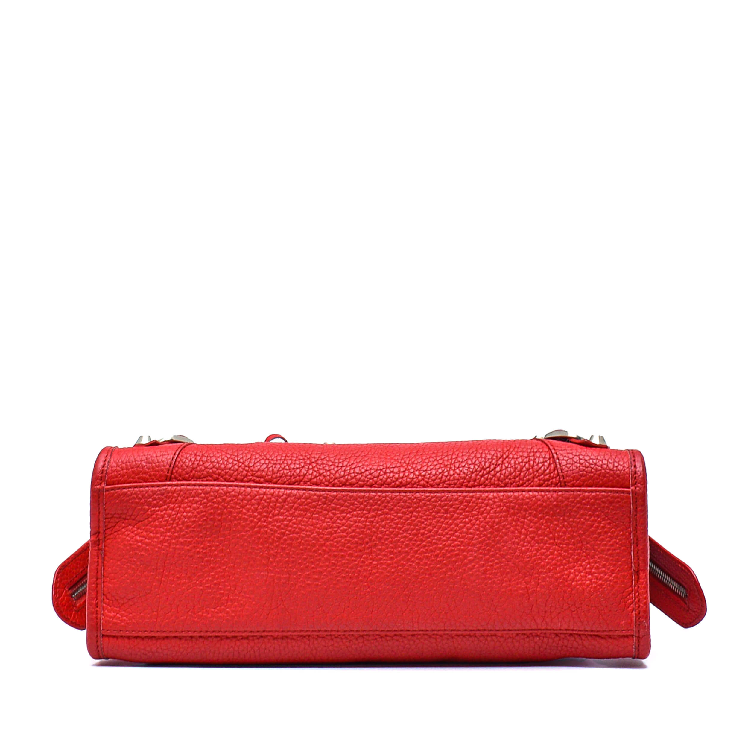 Balenciaga -Le City Red Leather Motorcyle Small  Bag